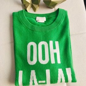 🔥 KATE SPADE “OHH LA LA!” green sweater